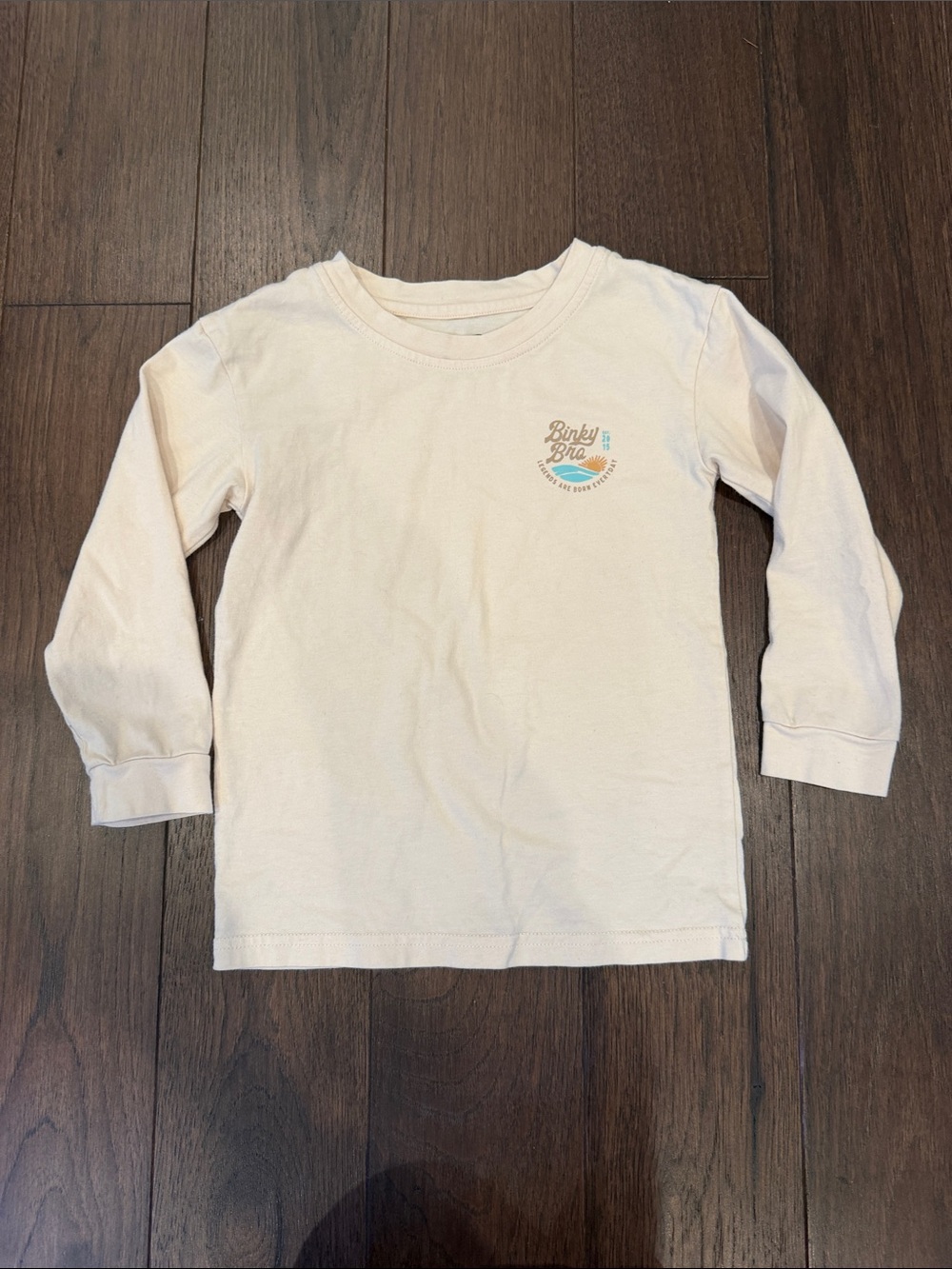 Binky Bro Cream Long Sleeve Kids Shirt Size 4/5T - C39-230